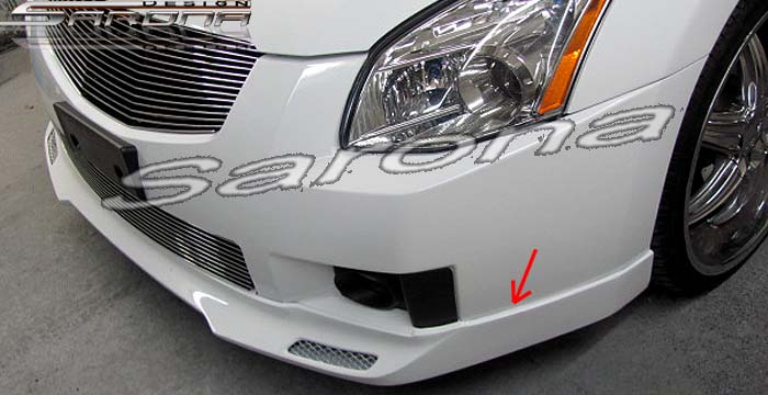 Custom Nissan Maxima Front Bumper Add-on  Sedan Front Lip/Splitter (2007 - 2008) - $290.00 (Part #NS-005-FA)